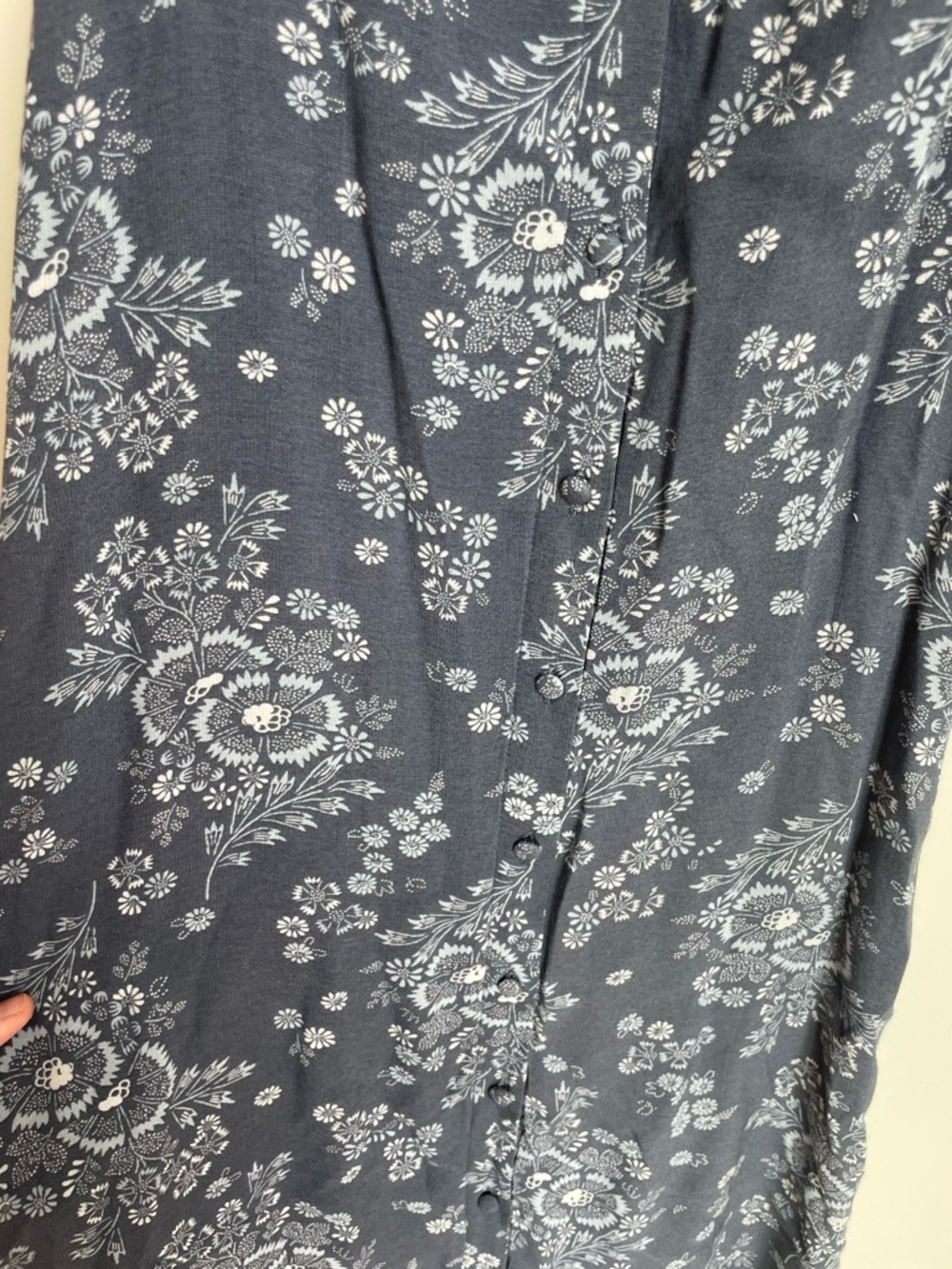 Madewell Dusty Blue Floral Slip Dress - Picture 6 of 10